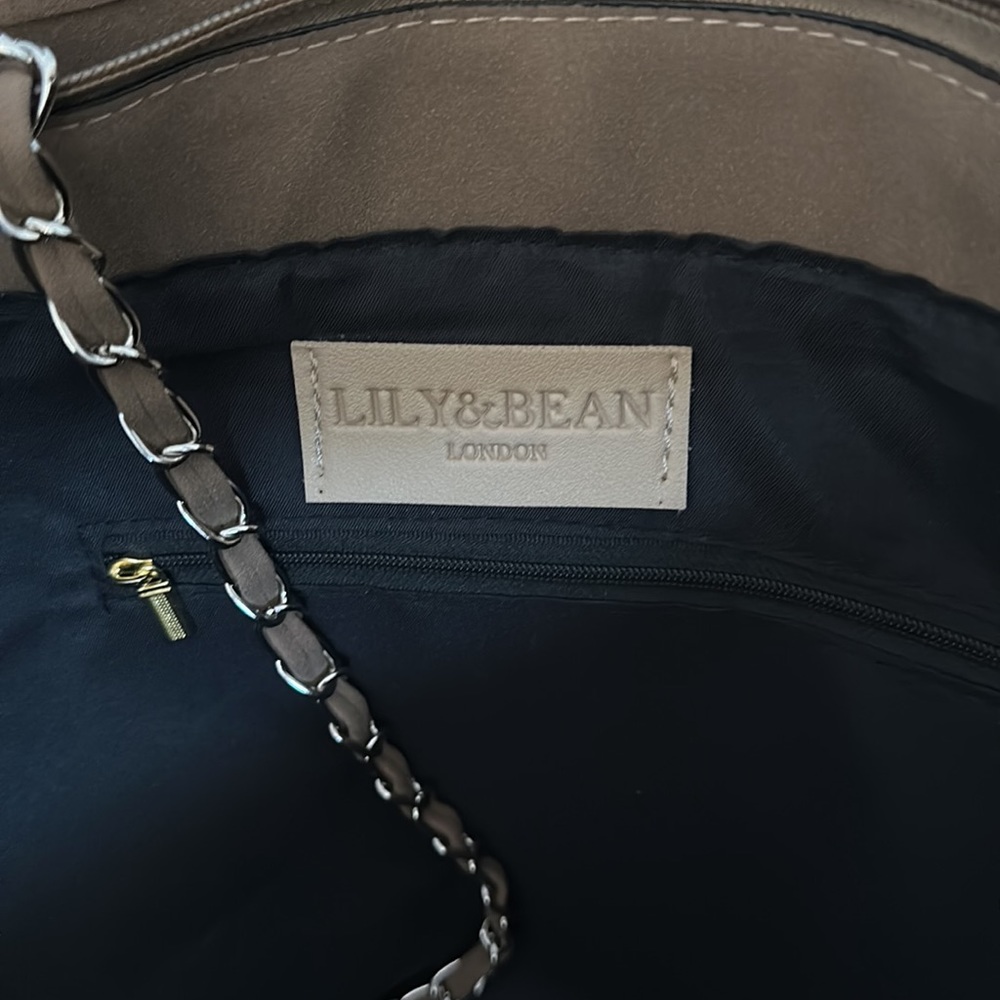 Lily & Bean The Lily Canvas Weekender Soft Fawn Jumbo Tote Bag JG Initials NWT - Picture 6 of 16